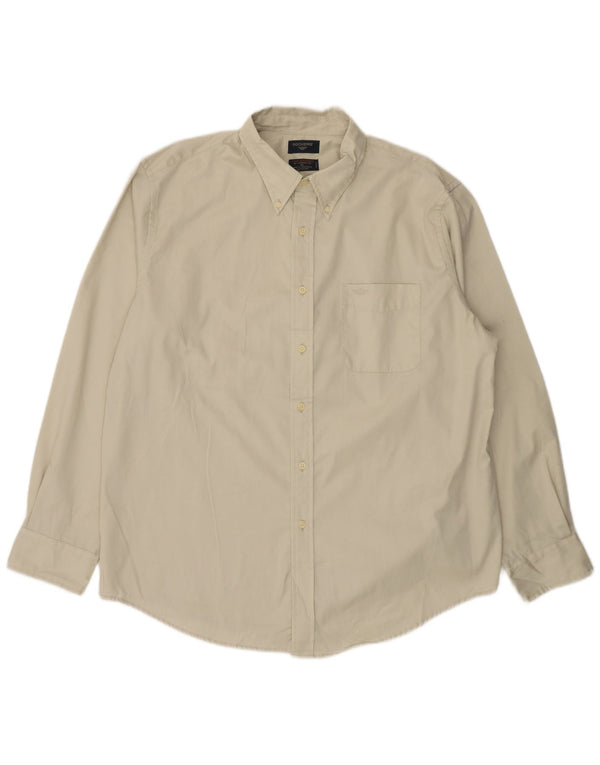 DOCKERS Mens Shirt XL Beige Cotton
