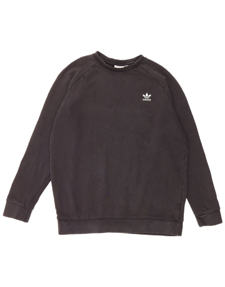 Veliki crni pamučni muški džemper Adidas