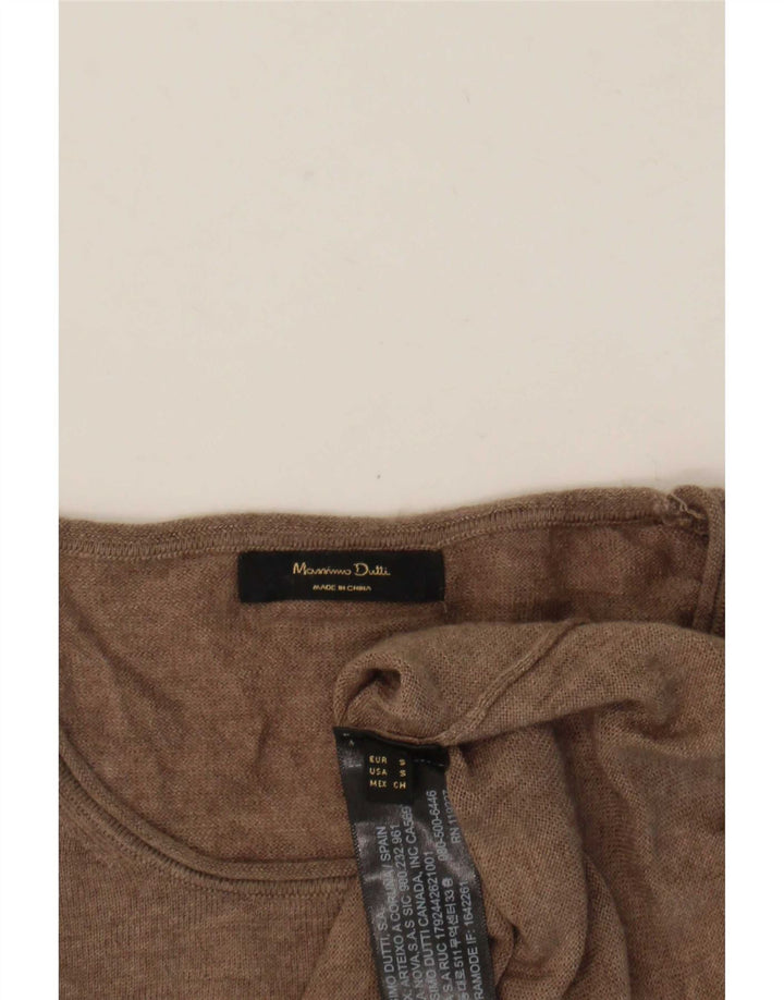 Ženski džemper s okruglim izrezom Massimo Dutti UK 10 Small Brown