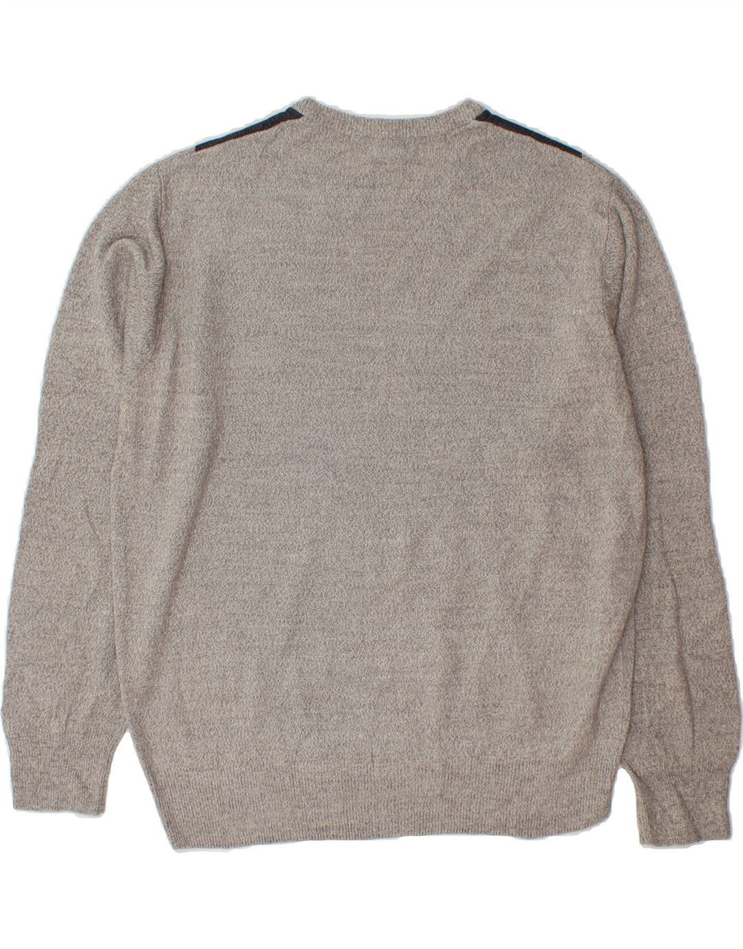 DOCKERS Womens Crew Neck Jumper Sweater UK 16 Large Grey Argyle/Diamond Vintage Dockers and Second-Hand Dockers from Messina Hembry 