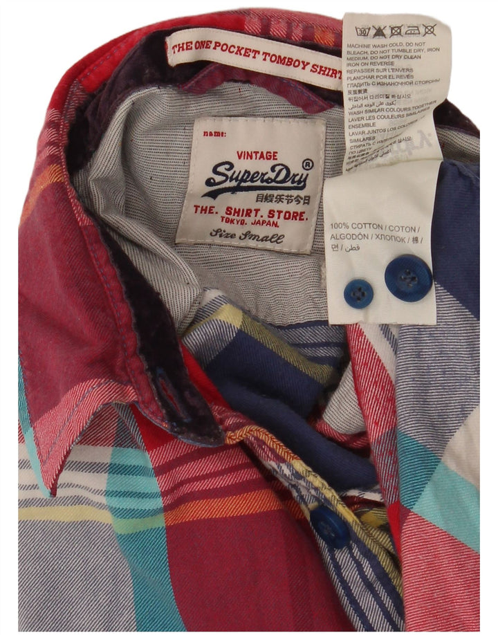Superdry ženska košulja od flanela UK 10 malih raznobojnih kariranih pamuka