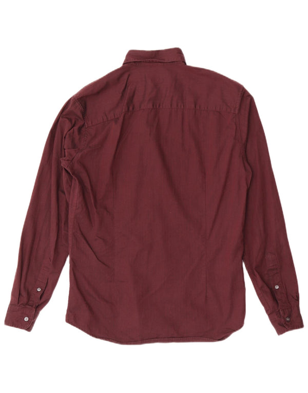 Jack & Jones muška uska košulja XS, kestenjasta pamuk