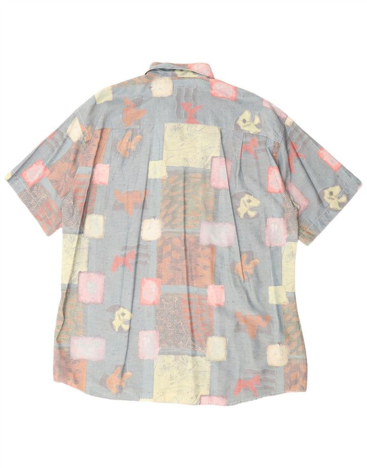 Canda muška košulja kratkih rukava veličina 41/42 16 1/2 veliki plavi patchwork