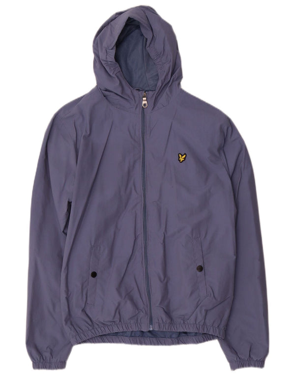 Plava pamučna sportska jakna s kapuljačom Lyle & Scott za dječake 14-15 godina