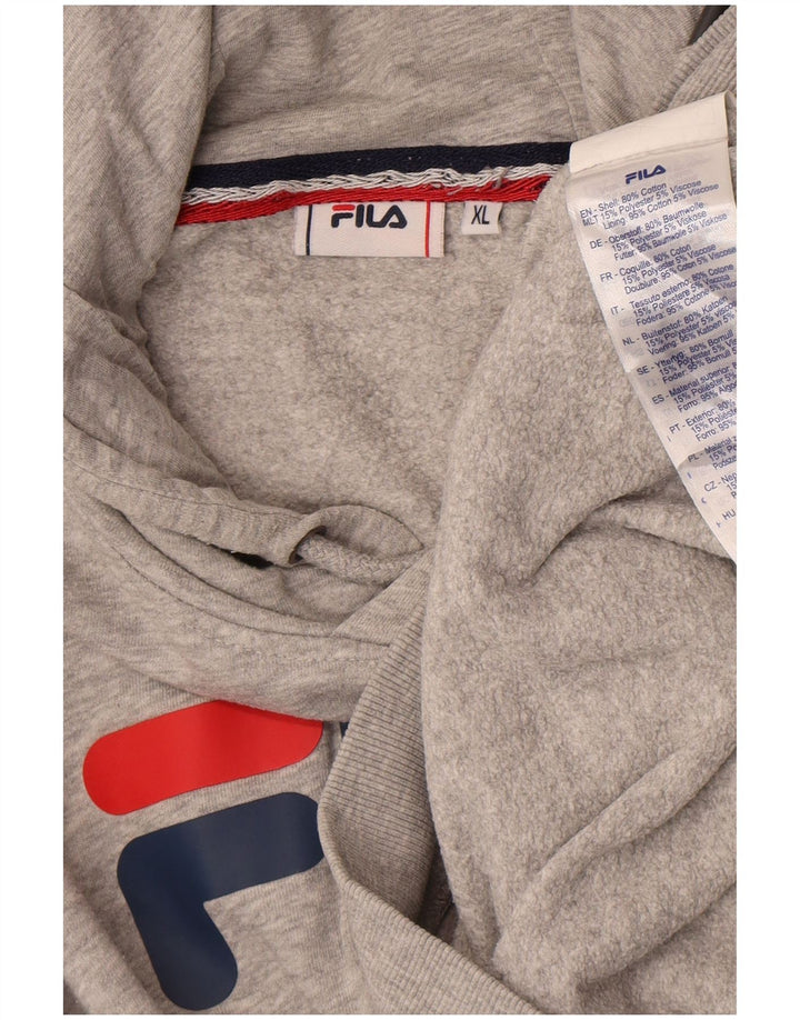 Fila muška majica s kapuljačom XL, sivi pamuk