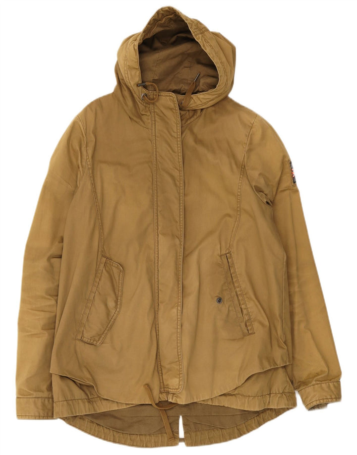 Superdry ženska jakna parka s kapuljačom UK 14 Srednji kaki pamuk