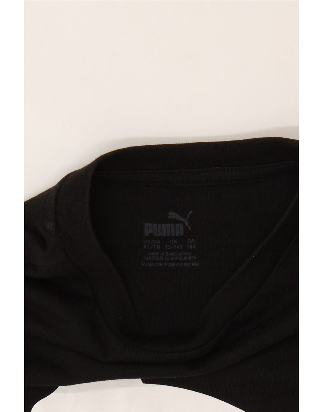 Puma Girls Graphic T-Shirt Top 13-14 Years Black