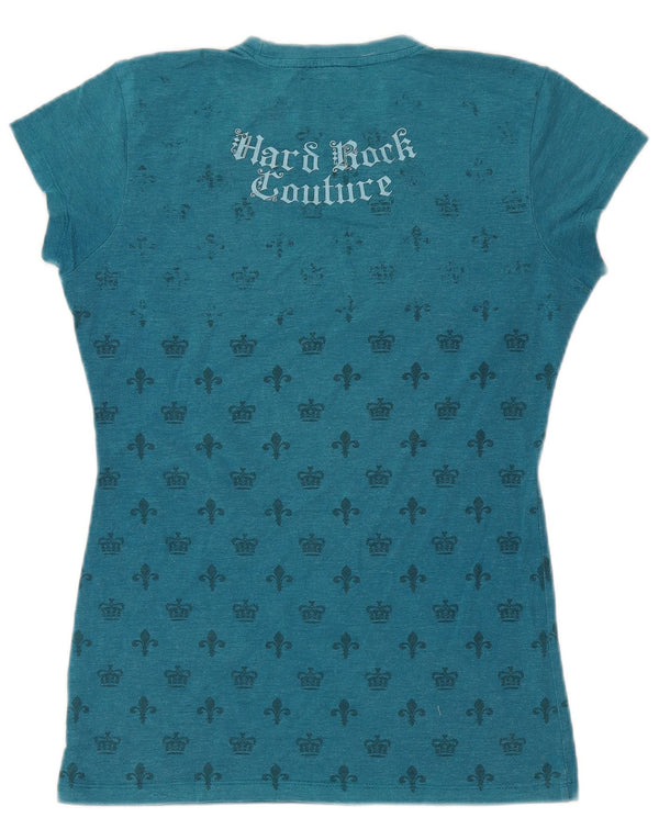 Hard Rock Cafe Ženska majica kratkih rukava Barcelona Graphic Top UK 12 srednje plava