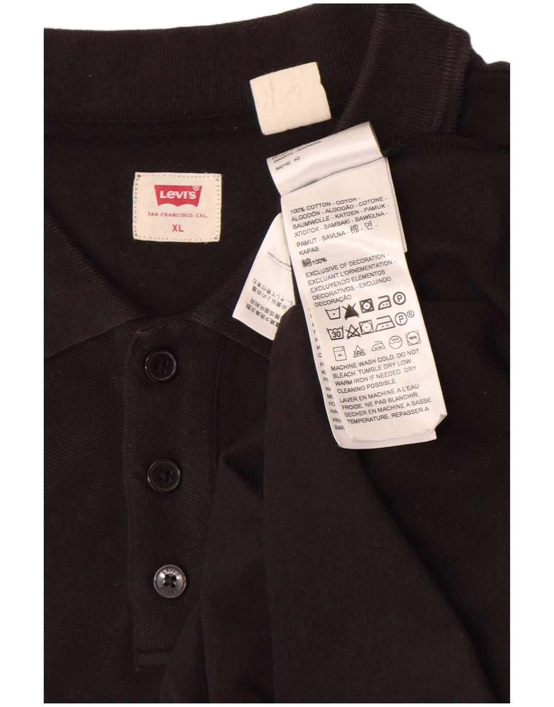Levi's muška polo majica XL crni pamuk