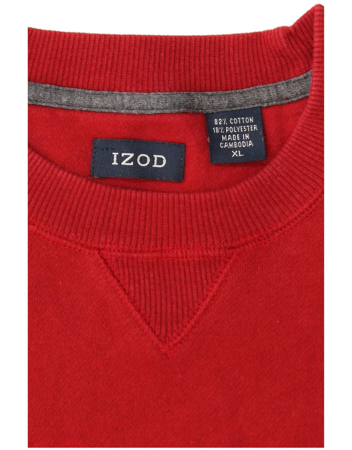 IZOD Muški džemper XL crveni pamuk