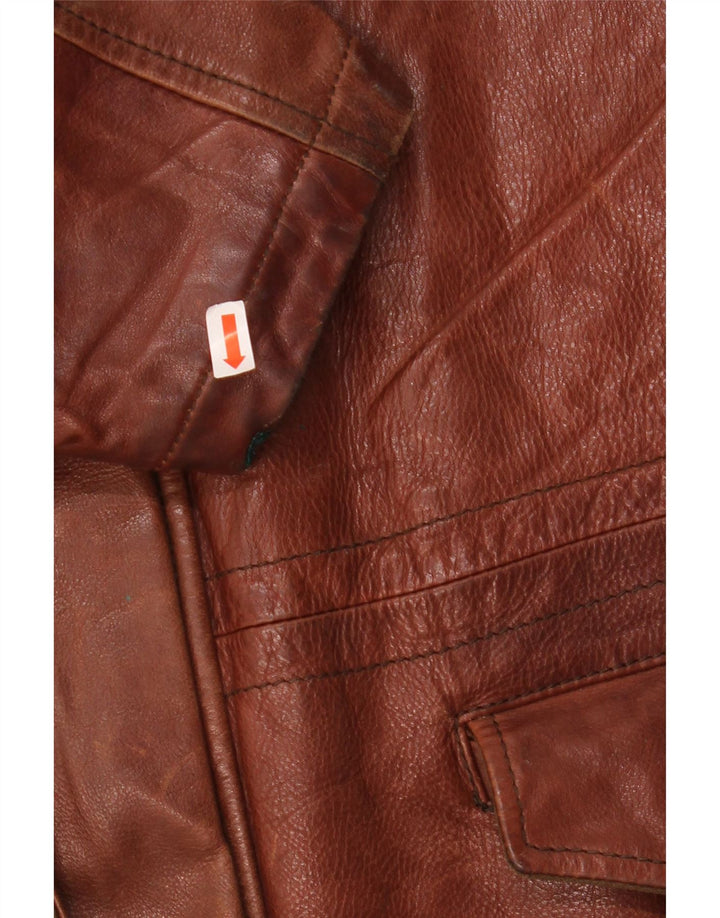 BELFE & BELFE Mens Leather Jacket IT 52 XL Brown Leather Vintage Belfe & Belfe and Second-Hand Belfe & Belfe from Messina Hembry 