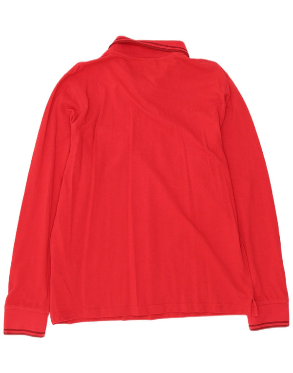 LOTTO Mens Long Sleeve Polo Shirt Large Red
