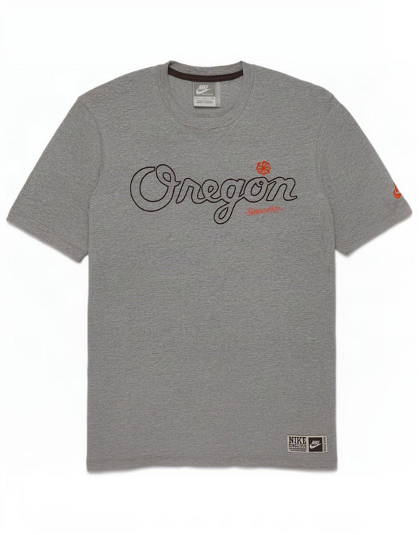 Nike ženska majica kratkih rukava Oregon Graphic Top UK 10 Small Grey Cotton