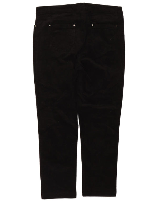 John Lewis Ženske uske hlače od samta UK 18 2XL W38 L30 Crni pamuk