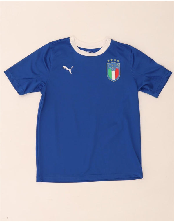 Puma Boys Italia majica kratkih rukava 11-12 Years Blue Colourblock