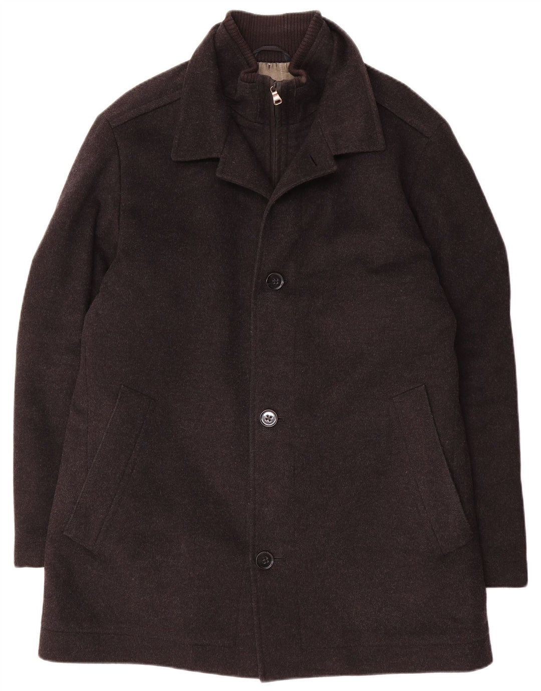 Muški kaput Hugo Boss EU 52 XL siva vuna