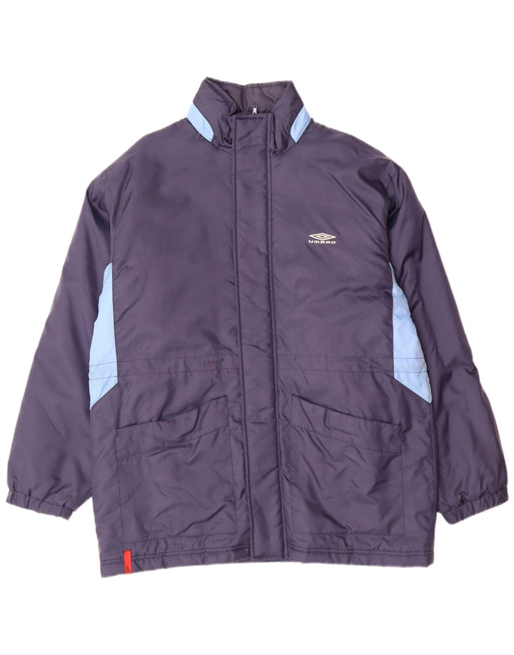 UMBRO muški podstavljeni kaput s kapuljačom UK 38 Srednji tamnoplavi najlon u boji