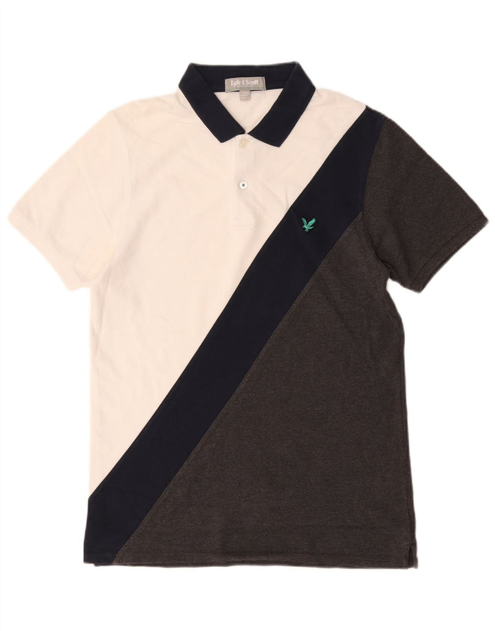 Muška polo majica Lyle & Scott srednje bijele boje, pamuk