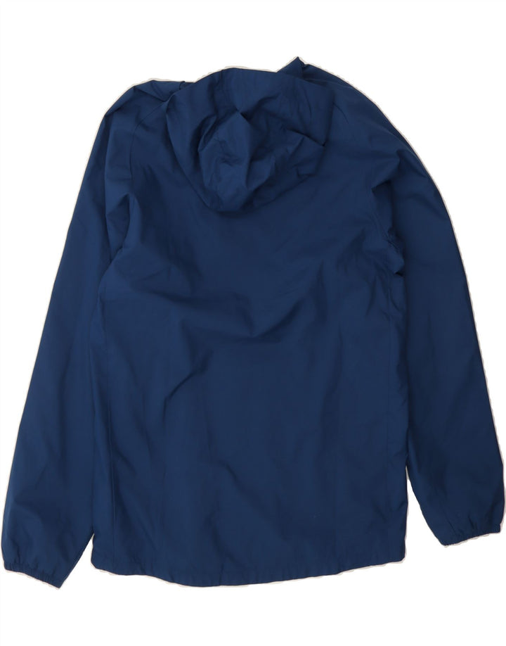 UMBRO Boys Graphic Hooded Rain Jacket 13-14 Years XL Navy Blue Polyester Vintage Umbro and Second-Hand Umbro from Messina Hembry 