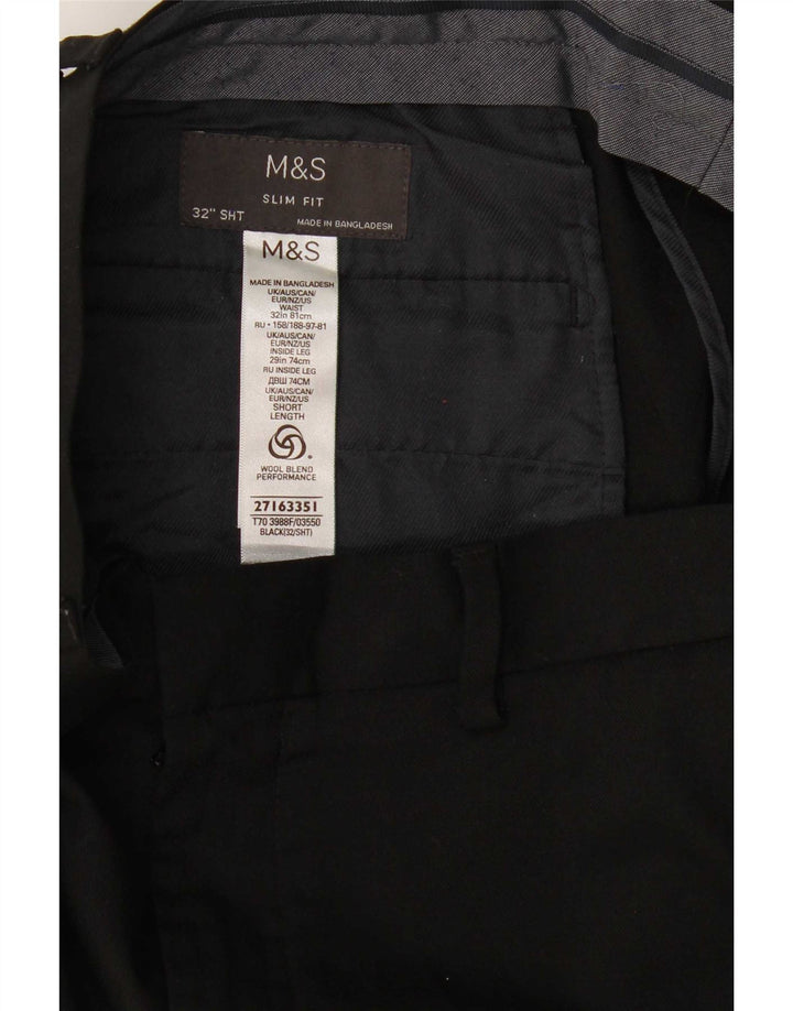 Marks & Spencer muške uske hlače W32 L29 crna vuna