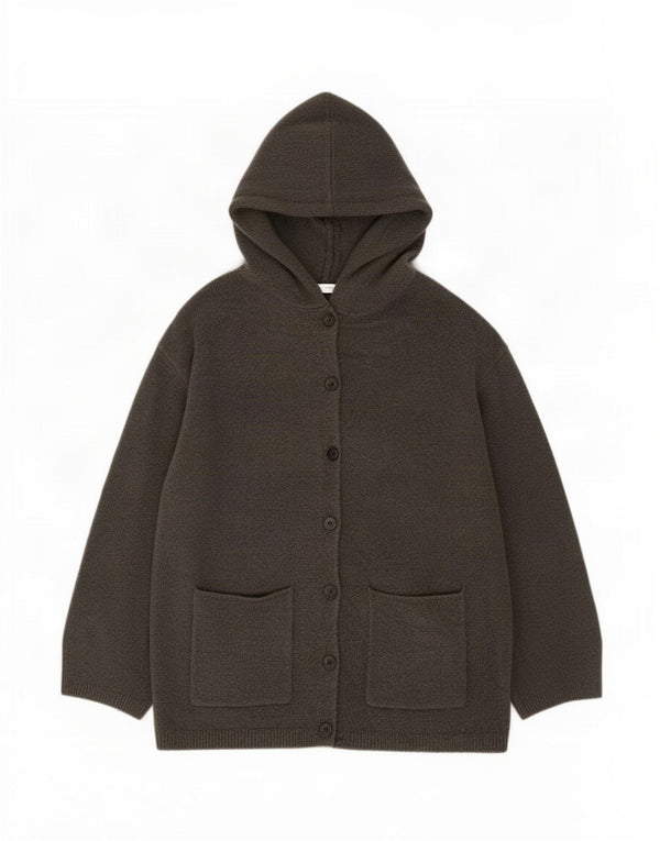 Zara ženski preveliki džemper s kapuljačom UK 10 Small Gray