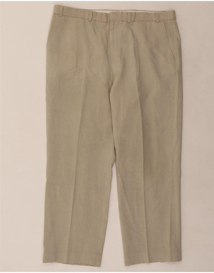 Marks & Spencer muške ravne chino hlače W38 L27 bež poliester