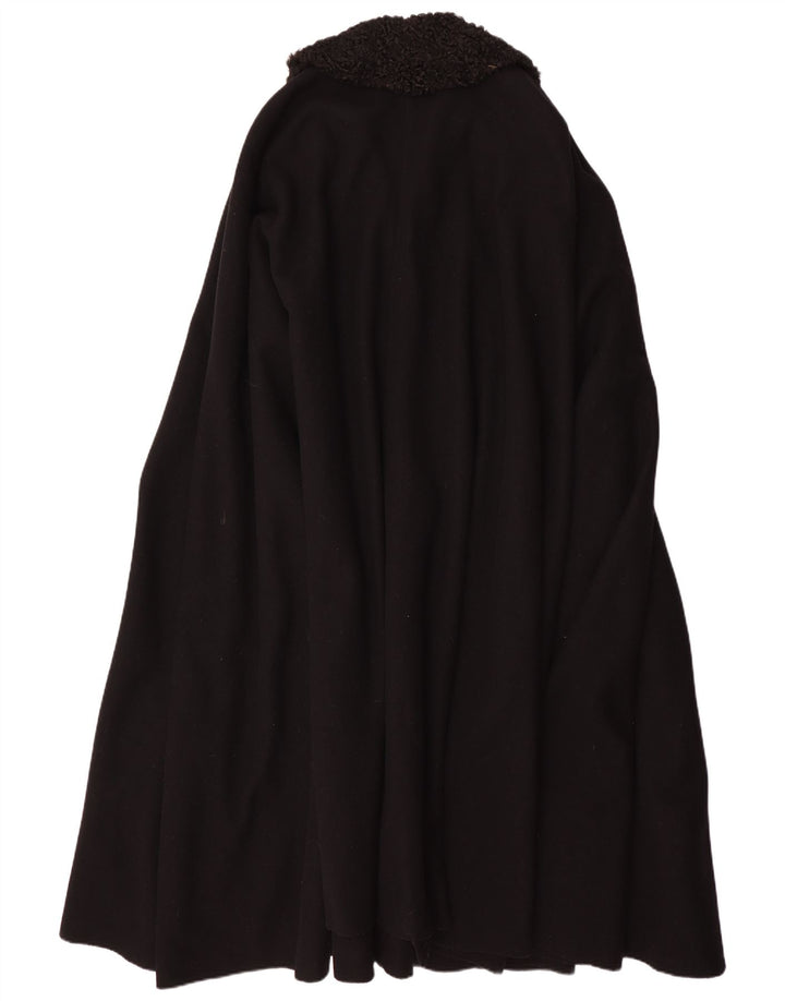 Vintage ženski pončo kaput jedne veličine crne boje