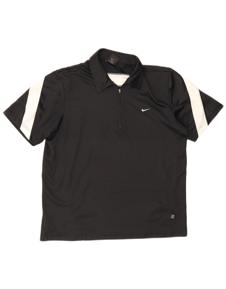 Nike muška polo majica UK 39/41 srednje crne boje