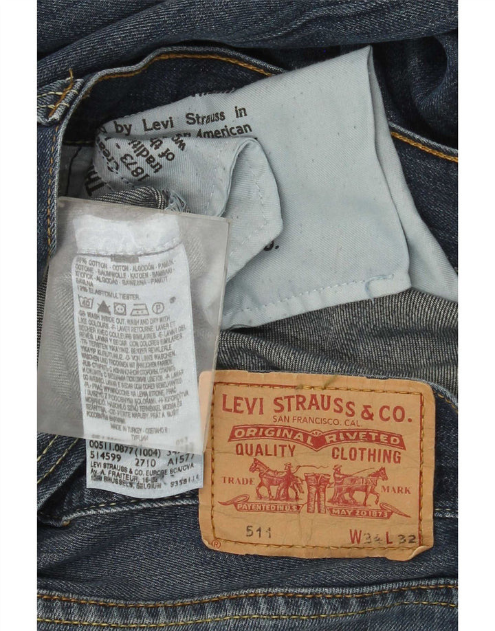 Levi's ženske 511 uske traperice W34 L32 plavi pamuk