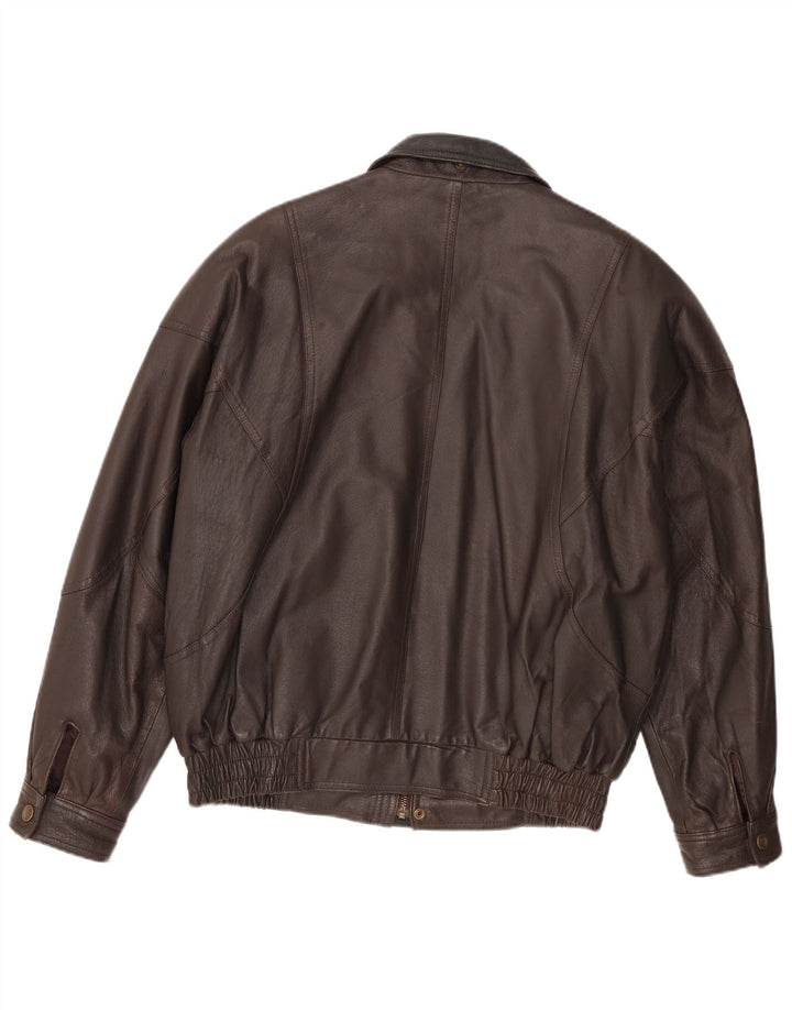 Fatigue muška kožna jakna UK 38 srednje smeđa koža