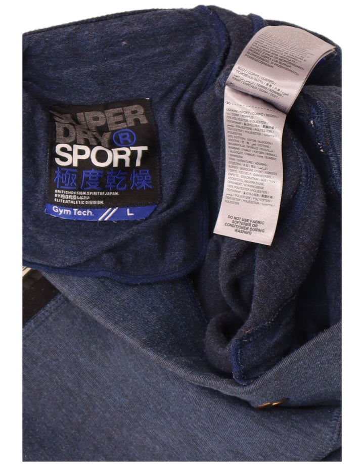 Superdry muške grafičke sportske kratke hlače, veliki poliester tamnoplave boje