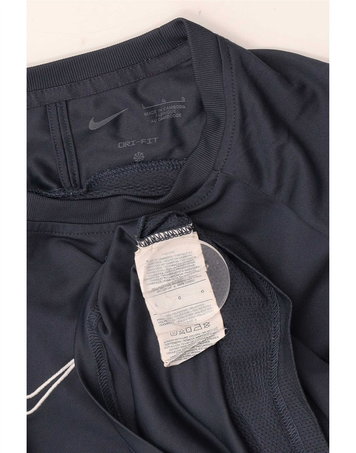 Nike Dri Fit majica kratkih rukava velika tamnoplava poliesterska boja