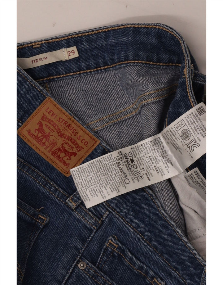 LEVI'S Ženske kratke uske traperice 712 W29 L24 Plavi pamuk
