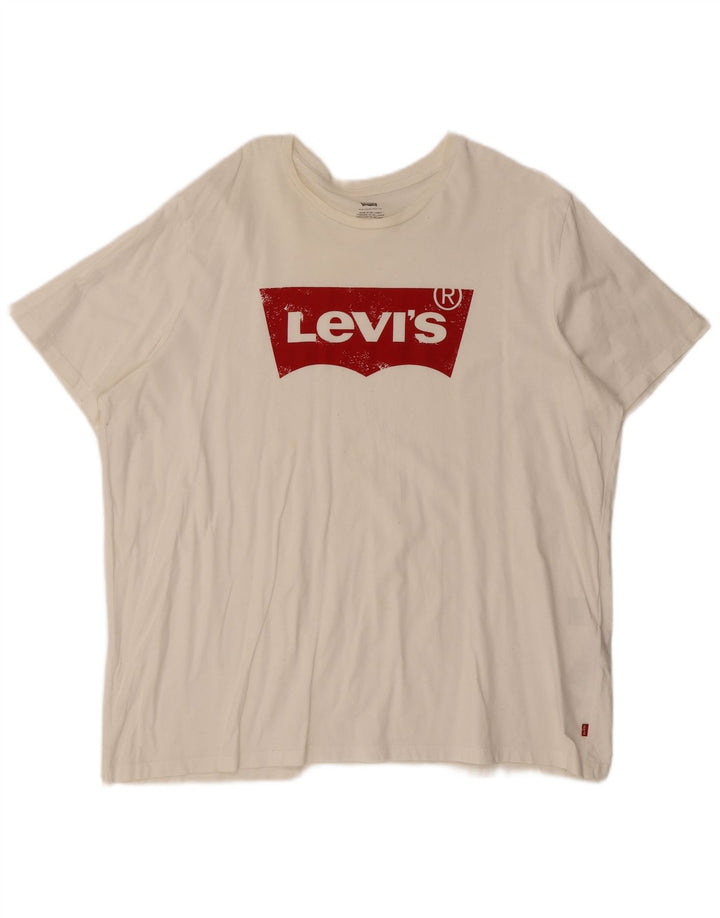 Levi's gornji dio majice s grafičkim motivima 2XL bijeli pamuk