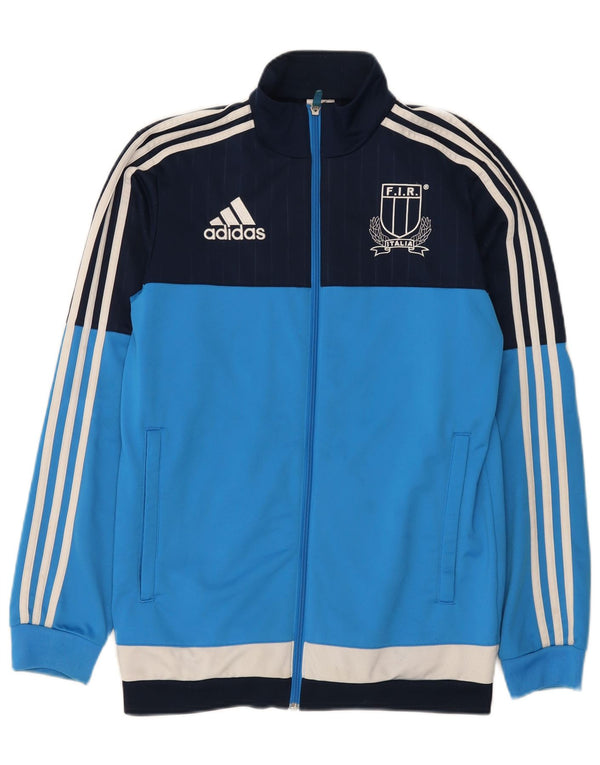 Adidas muška trenirka s grafičkim motivima, mala plava poliesterska jakna