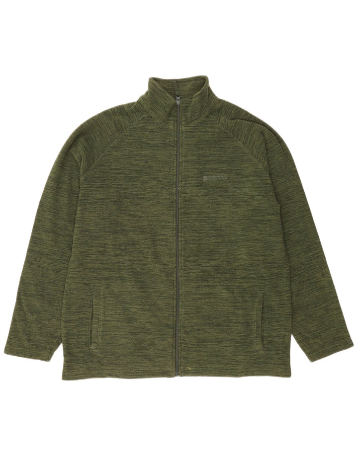 Muška jakna od flisa Mountain Warehouse UK 42 XL poliester sa zelenim pjegama