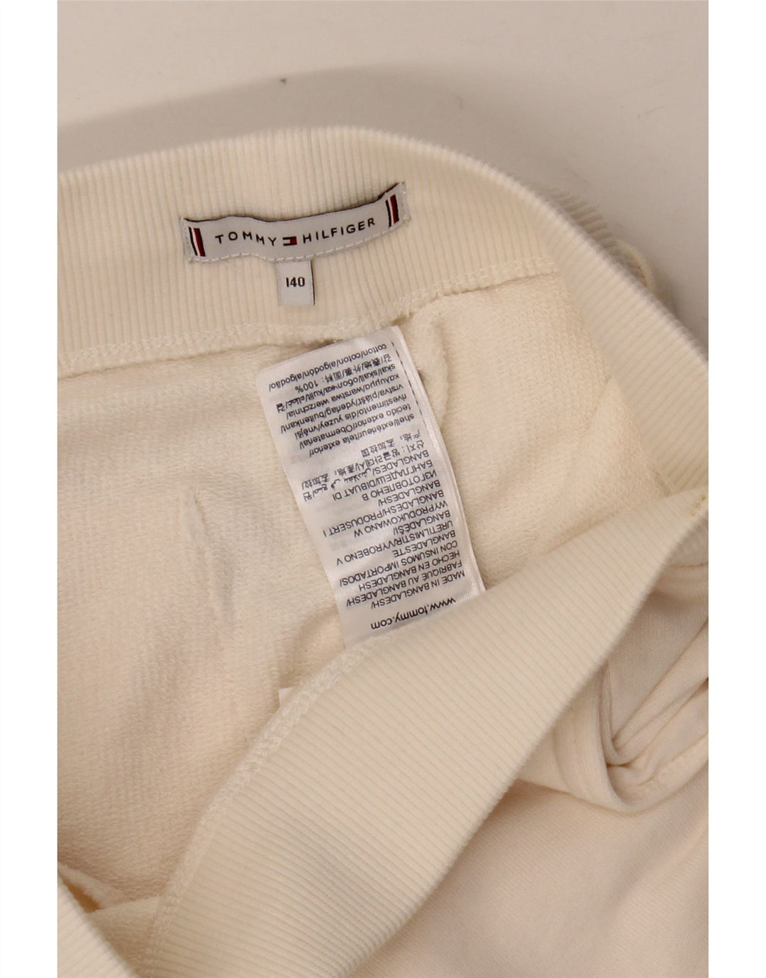 TOMMY HILFIGER Trenirke za djevojčice Hlače za trčanje 9-10 Years Off Bijele