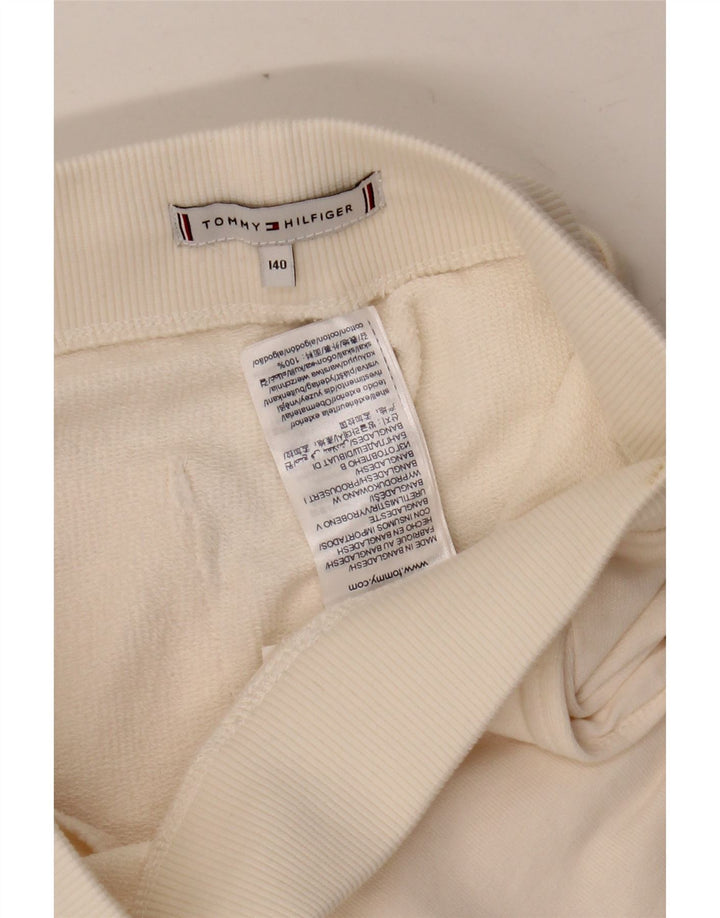 TOMMY HILFIGER Trenirke za djevojčice Hlače za trčanje 9-10 Years Off Bijele