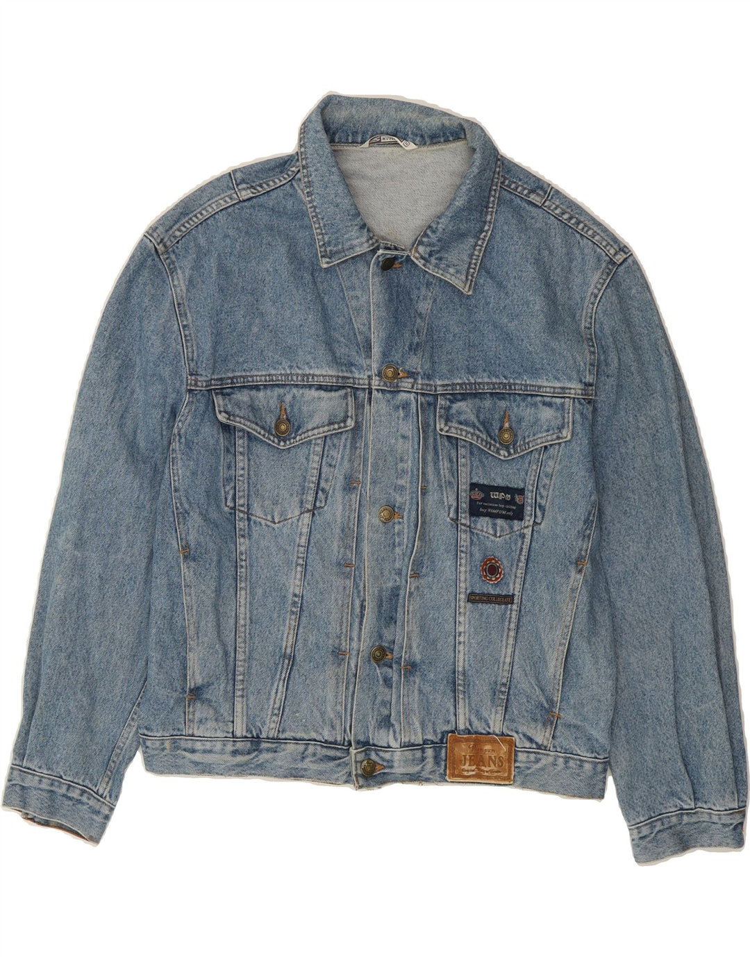 WAMPUM Mens Denim Jacket UK 38 Medium Blue Vintage Wampum and Second-Hand Wampum from Messina Hembry 