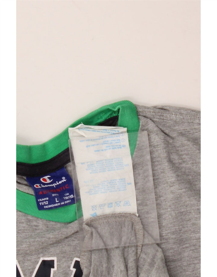 CHAMPION Dječački grafički prsluk za 11-12 godina, sivi pamuk