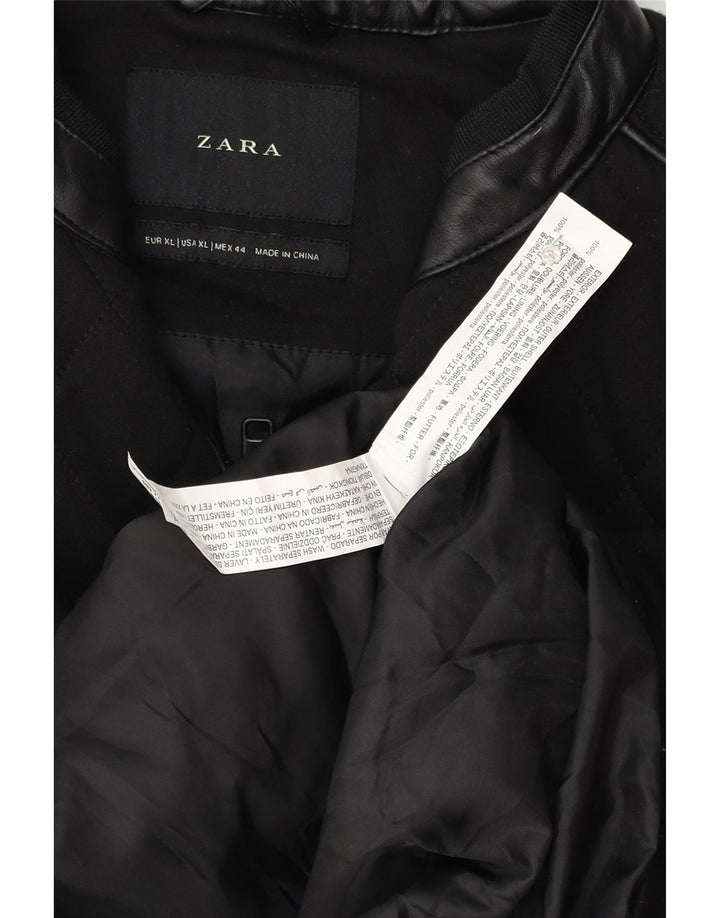 Zara muška prošivena jakna UK 42 XL crni poliester