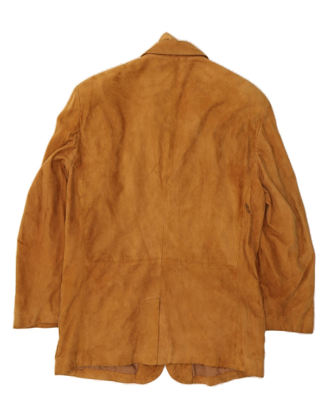 PICCINI Mens 3 Button Suede Blazer Jacket IT 48 Medium Beige Leather Vintage Piccini and Second-Hand Piccini from Messina Hembry 