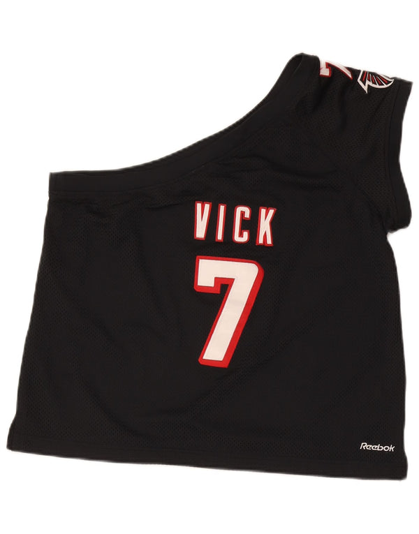 Reebok ženska majica s kratkim rukavima na jedno rame Vick Atlanta Falcons UK 18 XL crna
