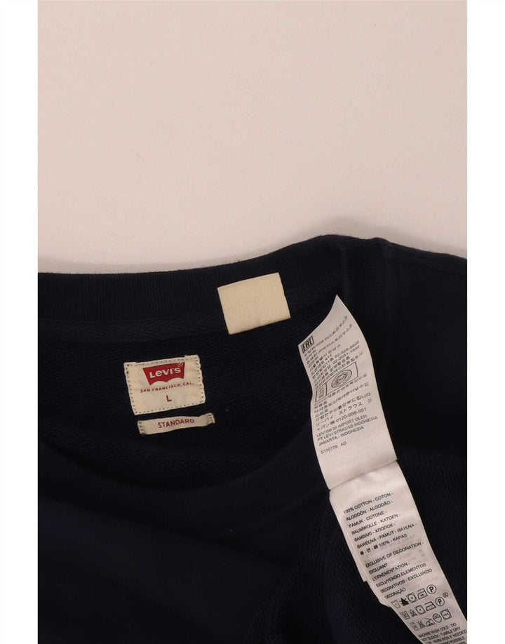 Levi's standardni muški džemperi veliki tamnoplavi pamuk