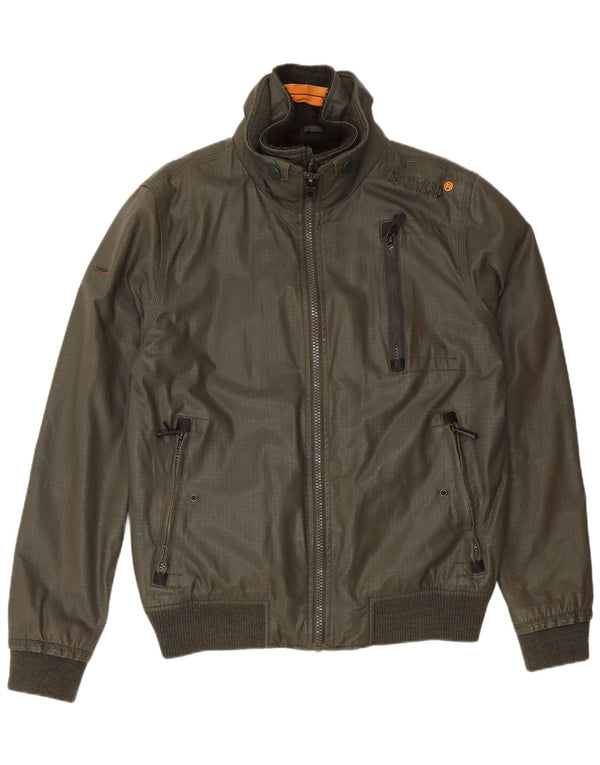 Superdry muška bomber jakna UK 40 Large kaki pamuk