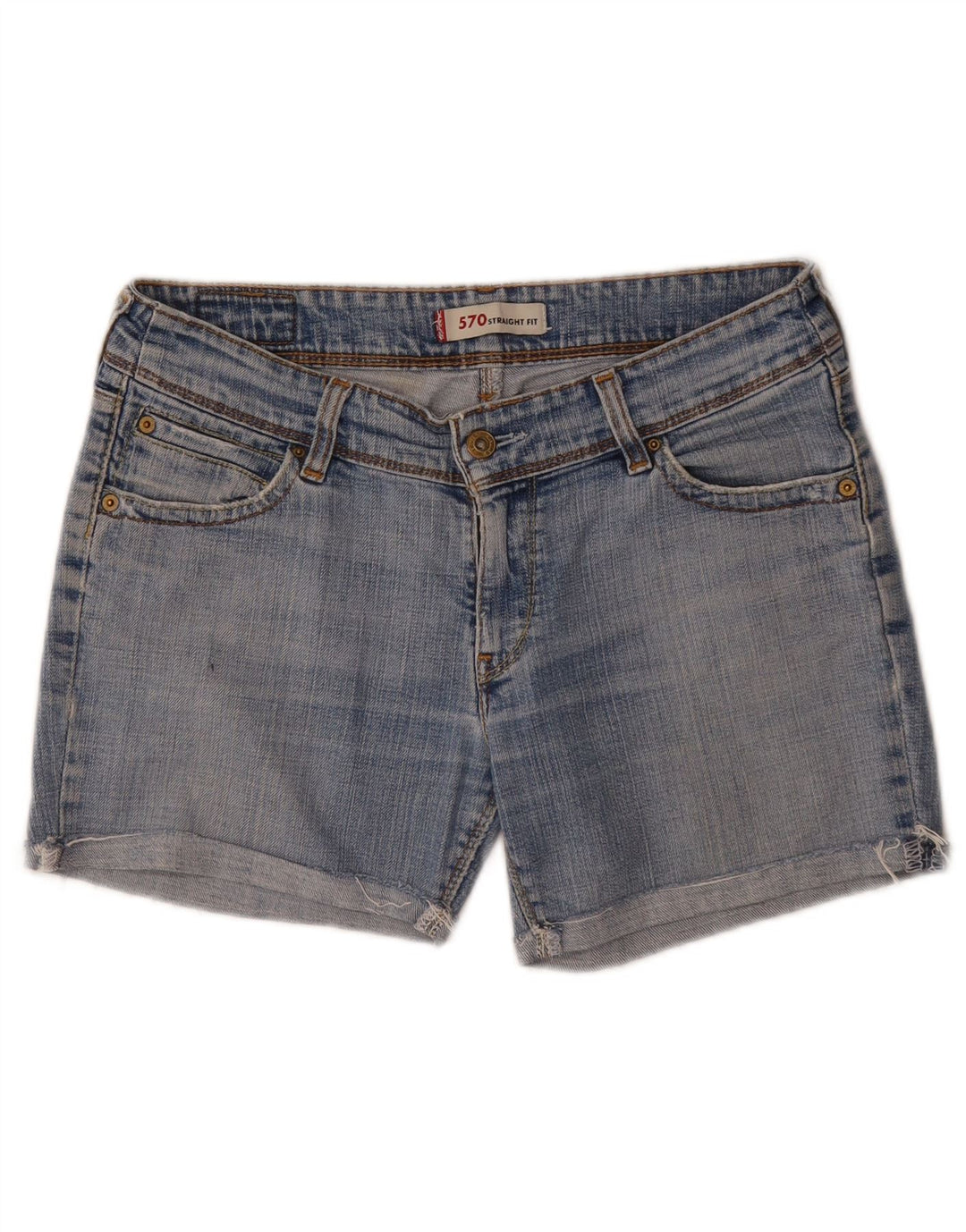Levi's ženske kratke traper hlače 570 W32 veliki plavi pamuk
