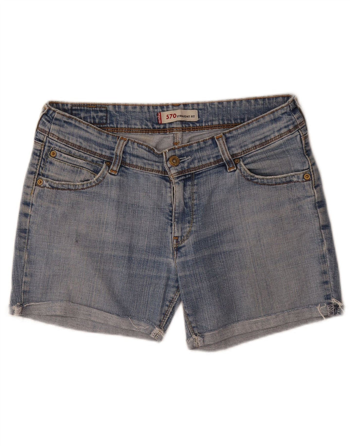 Levi's ženske kratke traper hlače 570 W32 veliki plavi pamuk