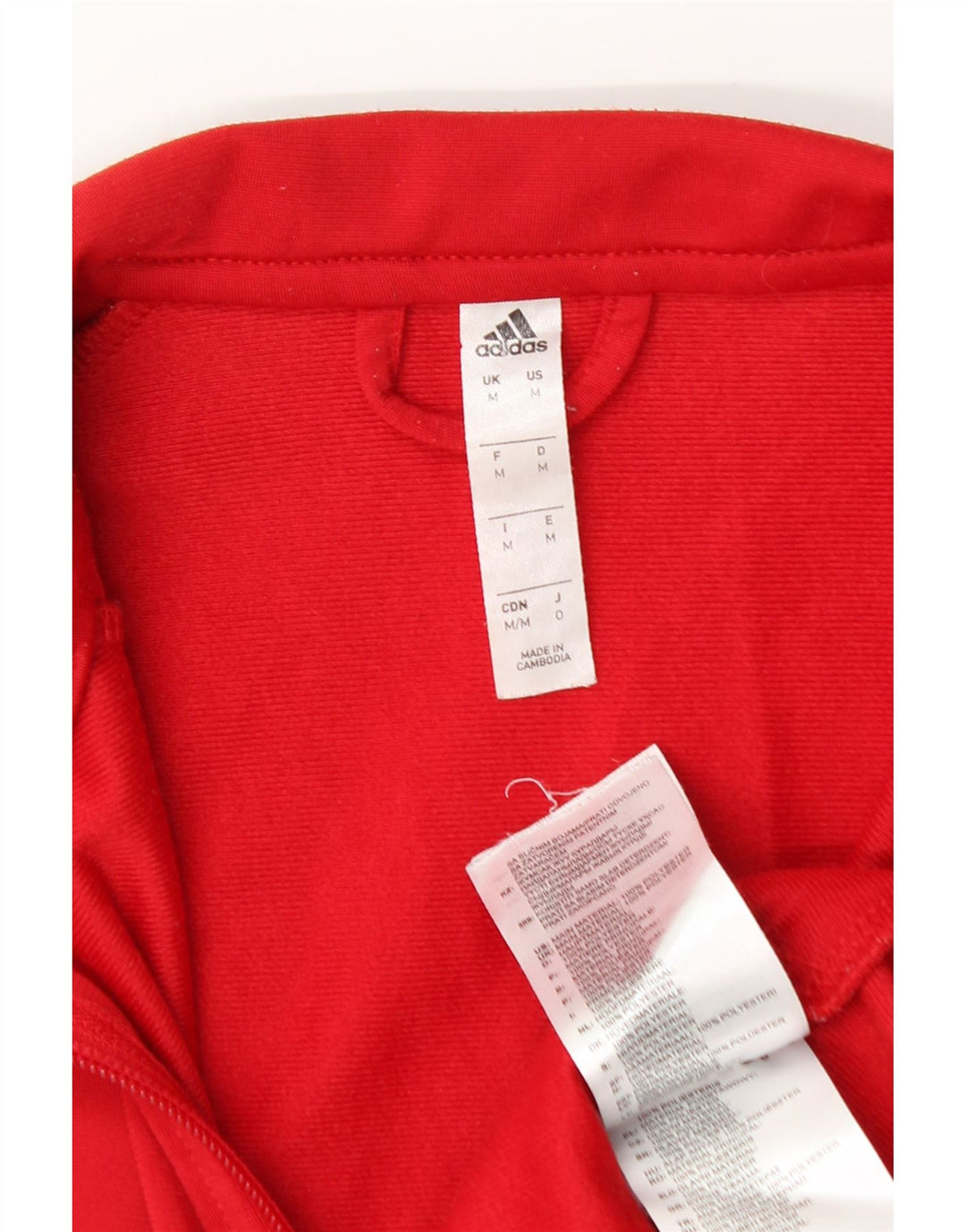 Adidas muška trenirka gornja jakna srednje crvene boje od poliestera