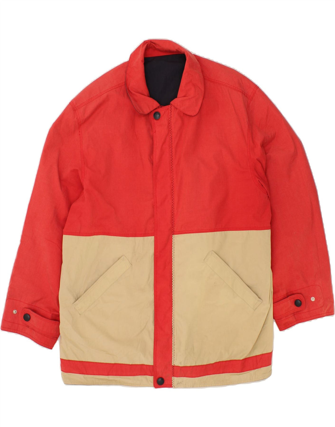 SEA BARRIER Mens Windbreaker Coat UK 42 XL Red Colourblock Vintage Sea Barrier and Second-Hand Sea Barrier from Messina Hembry 