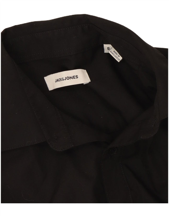 Jack & Jones muška mala crna pamučna košulja
